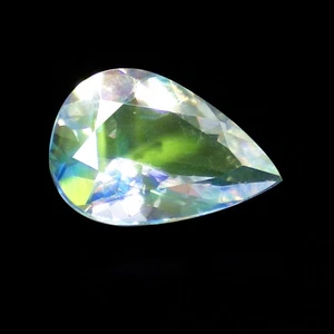 1.13 Ct Pear Well-Chosen Top Grade (9 x 6 mm) Natural Faceted Rainbow Moonstone - Picture 1 of 7