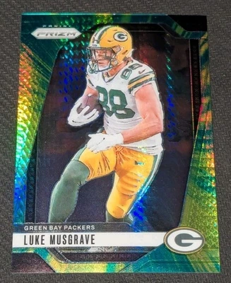 2024 Prizm Yellow Green Hyper Luke Musgrave /180 Color Match Packers #105 - Image 1 of 4