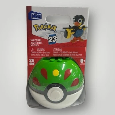 MEGA Construx Pokemon Wattrel Series 23 Pokeball (Friend Ball) 25 Pieces - Image 1 of 2