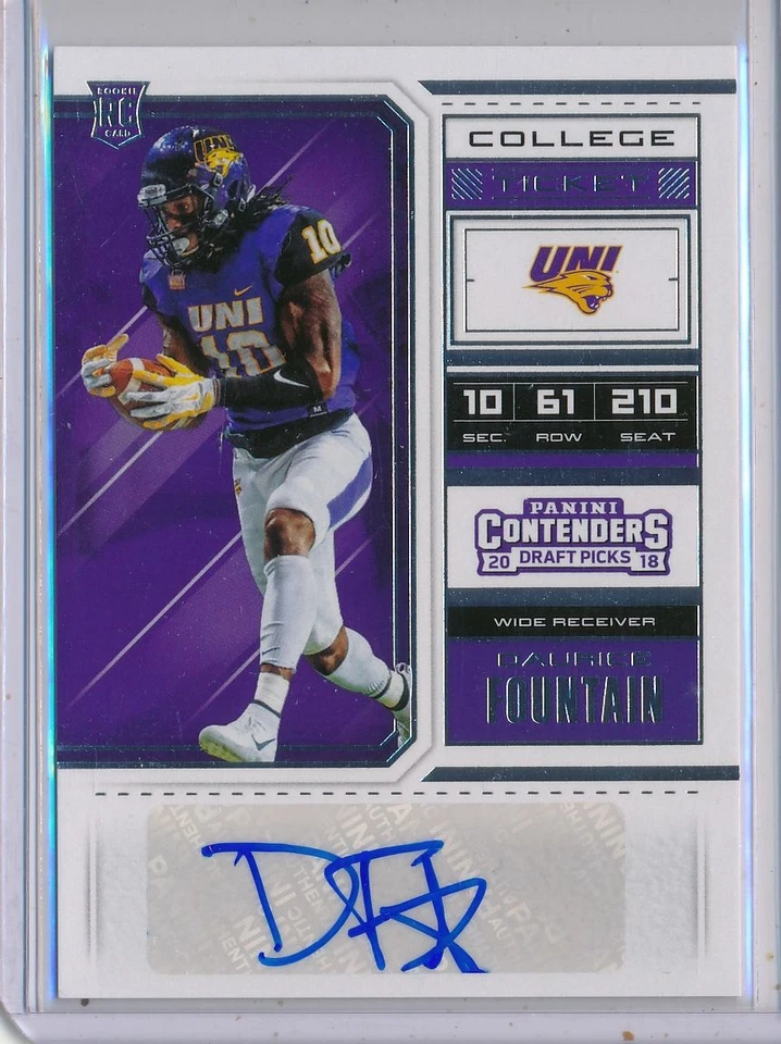 DAURICE FOUNTAIN - 2018 Contenders Draft College Ticket AUTO - Colts RC - Image 1 of 1
