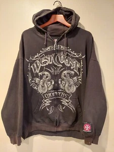 West Coast Choppers XL Hoodie - Distressed - Jesse James - Vintage - VTG Biker - Picture 1 of 11