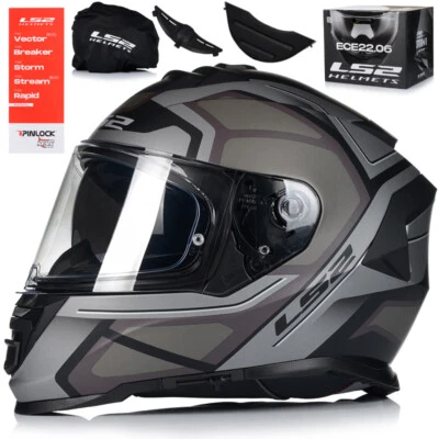 Motorradhelm | LS2 FF800 STORM II Faster | Integralhelm | Helm mit Sonnenblende - Bild 1 von 4