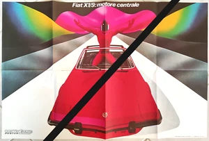 Poster Vintage Fiat X 1/9 Motore Centrale Quattroruote Junior 1973 (P1) - Picture 1 of 2