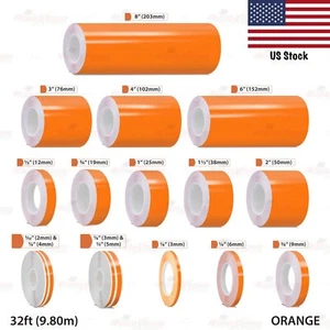 Vinyl Pinstriping Pin Stripe Car Body Styling Adhesive Tape Decal Sticker ORANGE - Picture 1 of 27