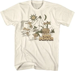 New! John Denver Country Cotton White Shirt Unisex Concert S to 5XL EL0246 - Picture 1 of 4