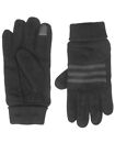 Levis Mens Cuffed Black Suede Leather & Knit Intellitouch Text & Tech Gloves