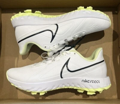 Zapatos de golf Nike Air React Infinity Pro para hombre talla 7,5 CT6620-109 blancos/voltios NUEVO Foto 1 de 4