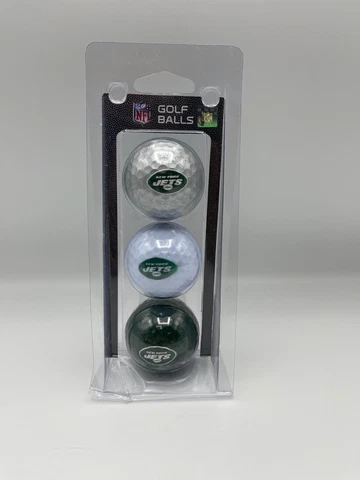 NFL New York Jets Regulation Size Golf Balls, 3 Pack, Full Color Durable Cover