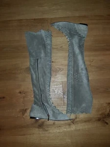 JIMMY CHOO DAMEN STIEFEL SCHUHE WILDLEDER FARBE : KHAKI GR: 39/39,5 - Bild 1 von 1