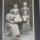 1800s Big Family Wealthy Cabinet Photo Old Rich Man Young Wife 3 Lovely Girls 
