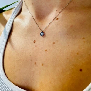 Collar minimalista | collar de cristal (zircon) | plata de ley 925 | Plata - Imagen 1 de 5