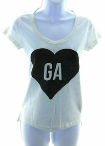 Timing Juniors White Short Sleeve Georgia T Shirt Size Small - Picture 1 of 4