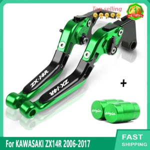 CNC For KAWASAKI ZX14R 2006-2017 Motorcycle Brake Clutch Levers +Tire cover - Picture 1 of 12