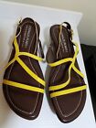 donald Pliner womens sandals yellow/brown strappy size 10 M New NWT medium