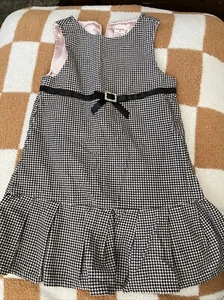 Girls Gymboree 2003 Pink/Black Dress Size 4 Vintage Sleeves Romper - Picture 1 of 3