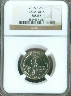 2015-P Saratoga Quarter NGC MS67 Quality  - Image 1 of 2