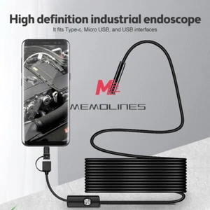 5.5mm HD Endoscope Borescope Inspection Camera W/ 6LED for USB Type-C Android PC - Picture 1 of 17