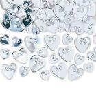 Amscan Party Table Decorations Metallic Silver Hearts Confetti Sprinkles 14g