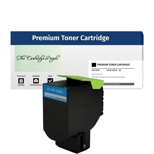 Compatible for 70C1HC0, 701HC Cyan Toner Cartridge 3K Yield for Lexmark CS310dn - Image 1 of 1