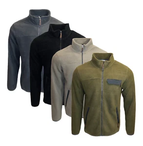 Men’s Durable Brush Outdoor Work Performance Sherpa Anti Pill Fleece Jacket A44 - Picture 1 of 18