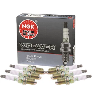 NGK Set 6 Nickel V-Power Spark Plugs For Chevy Hyundai Mitsubishi Nissan Toyota - Picture 1 of 1