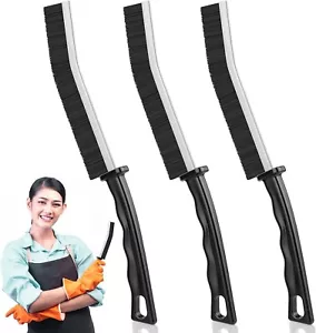 3 PCS Hard Bristled Crevice Cleaning Brush Gap Cleaning Bathroom Grout Cleaner - Picture 1 of 8