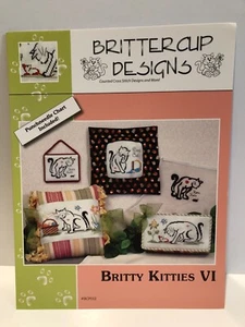 NEW Brittercup Designs Britty Kitties VI Cross Stitch Leaflet 4 Designs - Picture 1 of 1