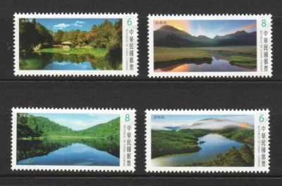 REP. OF CHINA TAIWAN 2018 ALPINE LAKES SERIES III COMP. SET OF 4 STAMPS IN MINT - Image 1 of 3