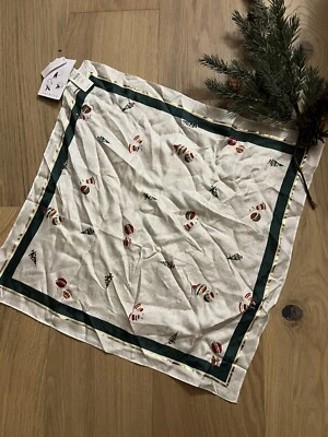 Talbots 100% Silk Winter Holiday Square Scarf New  With Tags Christmas - Image 1 of 3