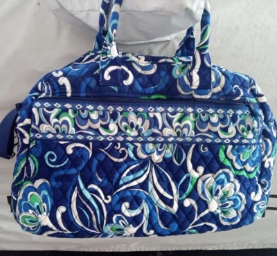 Bolsa tote VERA BRADLEY X-LARGE ~ BLUE BYOU ~ WEEKENDER TRAVEL ~ CARRY ON - Imagem 1 de 4