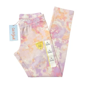 Cat & Jack Girls Size S 6/6X Pull-On Leggings Warm Tie Dye - Picture 1 of 9