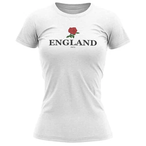 England 1871 T Shirt Womens English Supporter Gift Rugby Her Rose - Picture 1 of 11