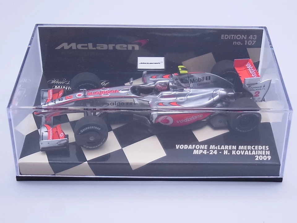 Minichamps 1/43 Mercedes Vodafone Mclaren Mercedes MP4-24 2009 H.Kovalainen EX Foto 1 de 4