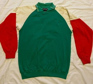 Vintage Allen Wickfield Collared Longlseeve Colorblock Shirt Size L 90’s - Picture 1 of 4