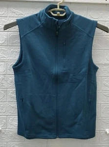 New IBEX Full Zip W/Zip Multi Pockets Shak Vest Oceanic Teal Size Medium - Picture 1 of 5