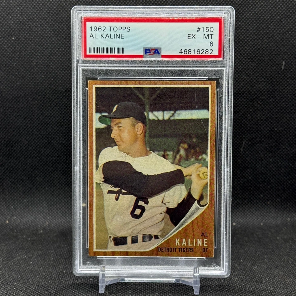 1962 Topps Al Kaline PSA 6 EX-MT #150 Detroit Tigers HOF,  Great eye appeal! - Image 1 of 2