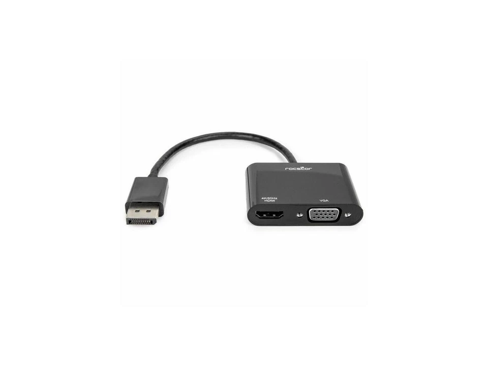 Rocstor DisplayPort 1.2 to HDMI & VGA Multiport Active Video Adapter – 4K/60Hz – - Image 1 of 4