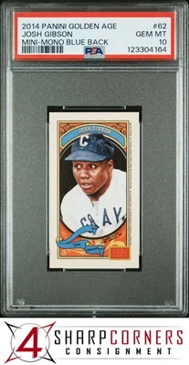 2014 PANINI GOLDEN AGE MINI #62 JOSH GIBSON HOF MONO BLUE BACK POP 1 PSA 10 - Image 1 of 3