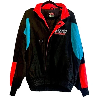Style Auto Racing Men's Vintage Vtg Nascar  Right Guard 80's Zip Jacket Large - Image 1 of 4