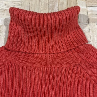 Suéter Kenneth Cold New York Rojo Cuello Alto Acanalado Tejido Talla M Foto 1 de 4