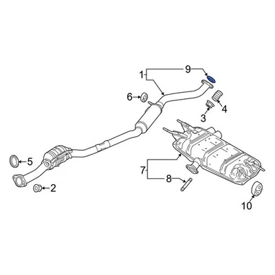 For Mazda MX-5 Miata 2016-2024 Mazda RFK240581 Exhaust Muffler Gasket Foto 1 de 2