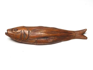 Japan Antique Netsuke dried sardine inro ojime sagemono rare Meiji era Original - Picture 1 of 7