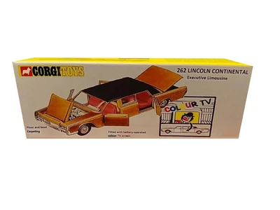 Corgi Toys 262 Lincoln Continental Exe Limousine CUSTOM EMPTY REPRO Box NO CAR - image 1 of 4
