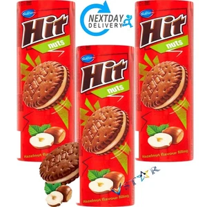 Hit Nuts Hazelnut Flavour Biscuits 220g Cream Filled Bahlsen Cookies Treat - Picture 1 of 2