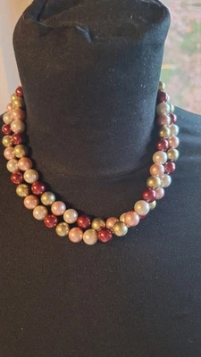 Muschelkernperlenkette mit Magnetverschluss 925er Silber - Bild 1 von 4