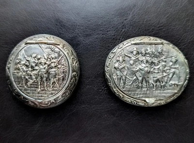 Две винтажные голландские табакерки Рембрандта - начало 20 века - Изображение 1 из 4