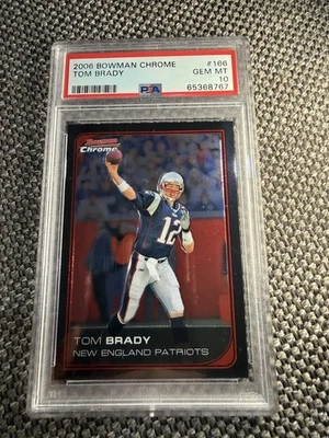 Bowman Chrome Football 2006 - PSA 10 Gem MT - Tom Brady - #166 - ¡Patriotas! Foto 1 de 2