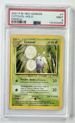 Pokémon Cotovol 7/111 2001 raro Holo Neo Genesis francés PSA 9 Foto 1 de 2