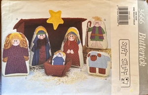 Butterick Pattern #3666 Soft Stuff Nativity Set Uncut Vintage (One Size) #33 - Picture 1 of 3