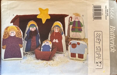 Butterick Pattern #3666 Soft Stuff Nativity Set Uncut Vintage (One Size) #33 - Image 1 of 3